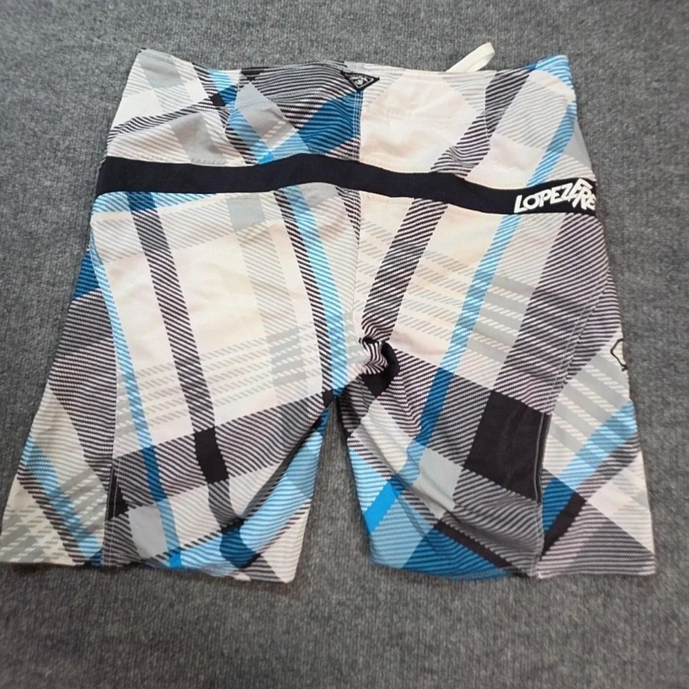 O'Neill Board Shorts Mens 34 Multicolor Plaid Surf Swim Quick Dry Pocket Logo